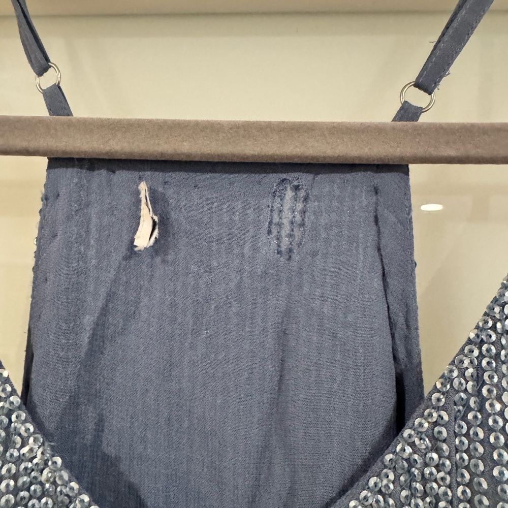 MLV Carmen sequin dress in blue - Picture 6 of 13